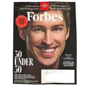 Forbes Magazine December 2025/January 2026 30 Under 30 Matt Staniszewski